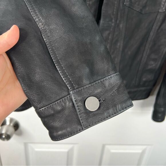 Sz XS Treasure & Bond Leather Button Up Jacket NWT $199 MSRP - Picture 6 of 11